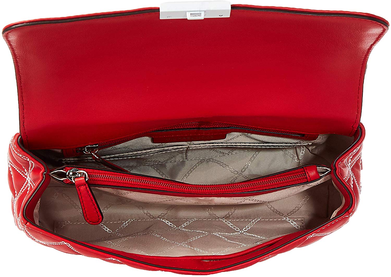red leather michael kors purse